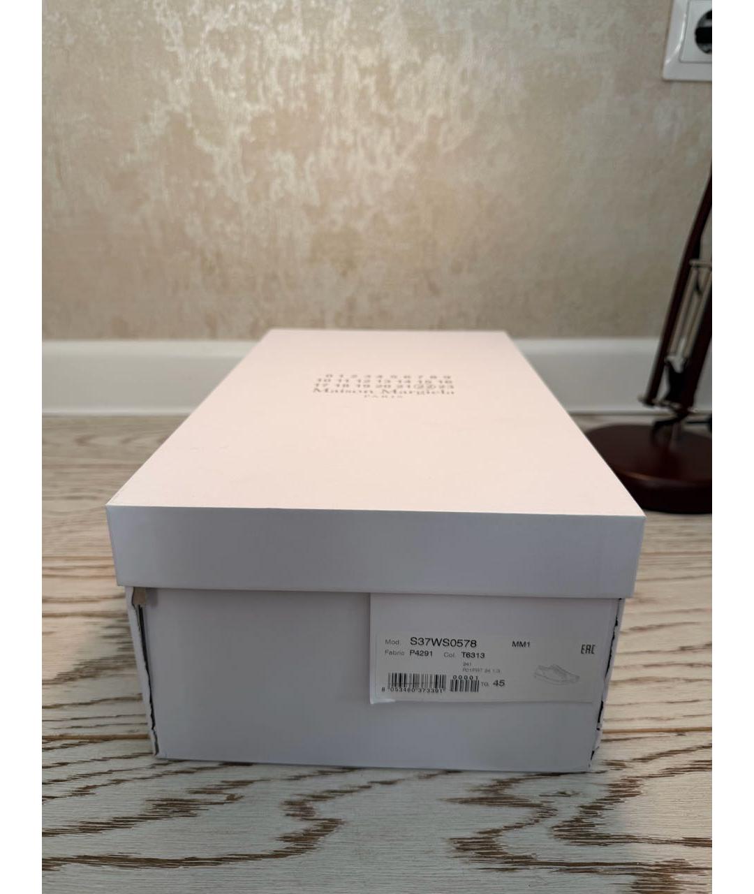 MAISON MARGIELA Темно-синие текстильные низкие кроссовки / кеды, фото 8