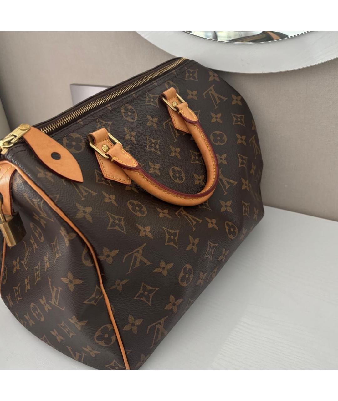 LOUIS VUITTON Коричневая сумка с короткими ручками, фото 2