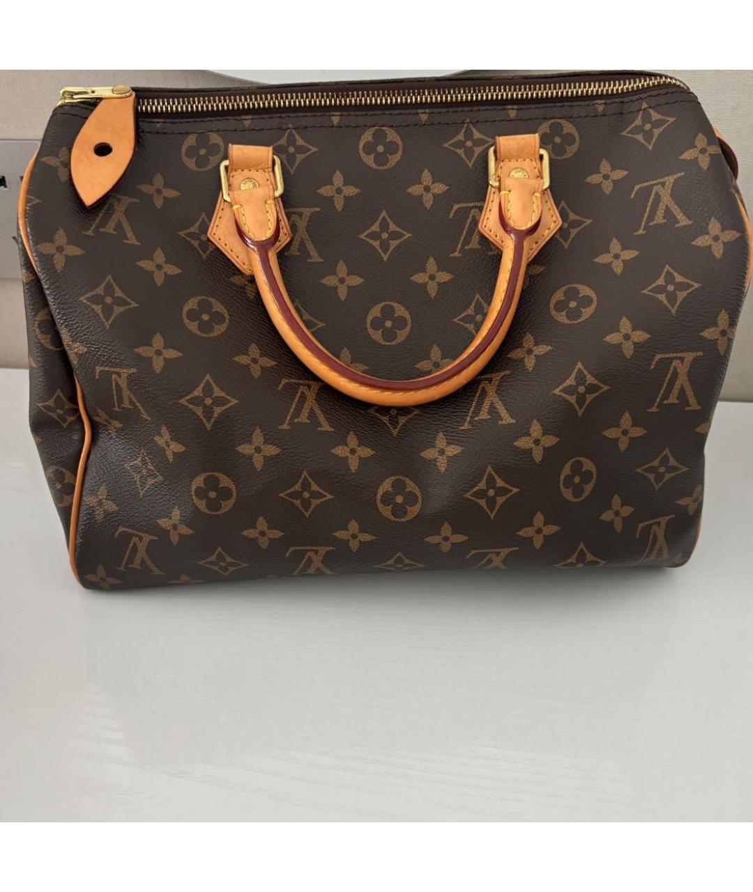 LOUIS VUITTON Коричневая сумка с короткими ручками, фото 3