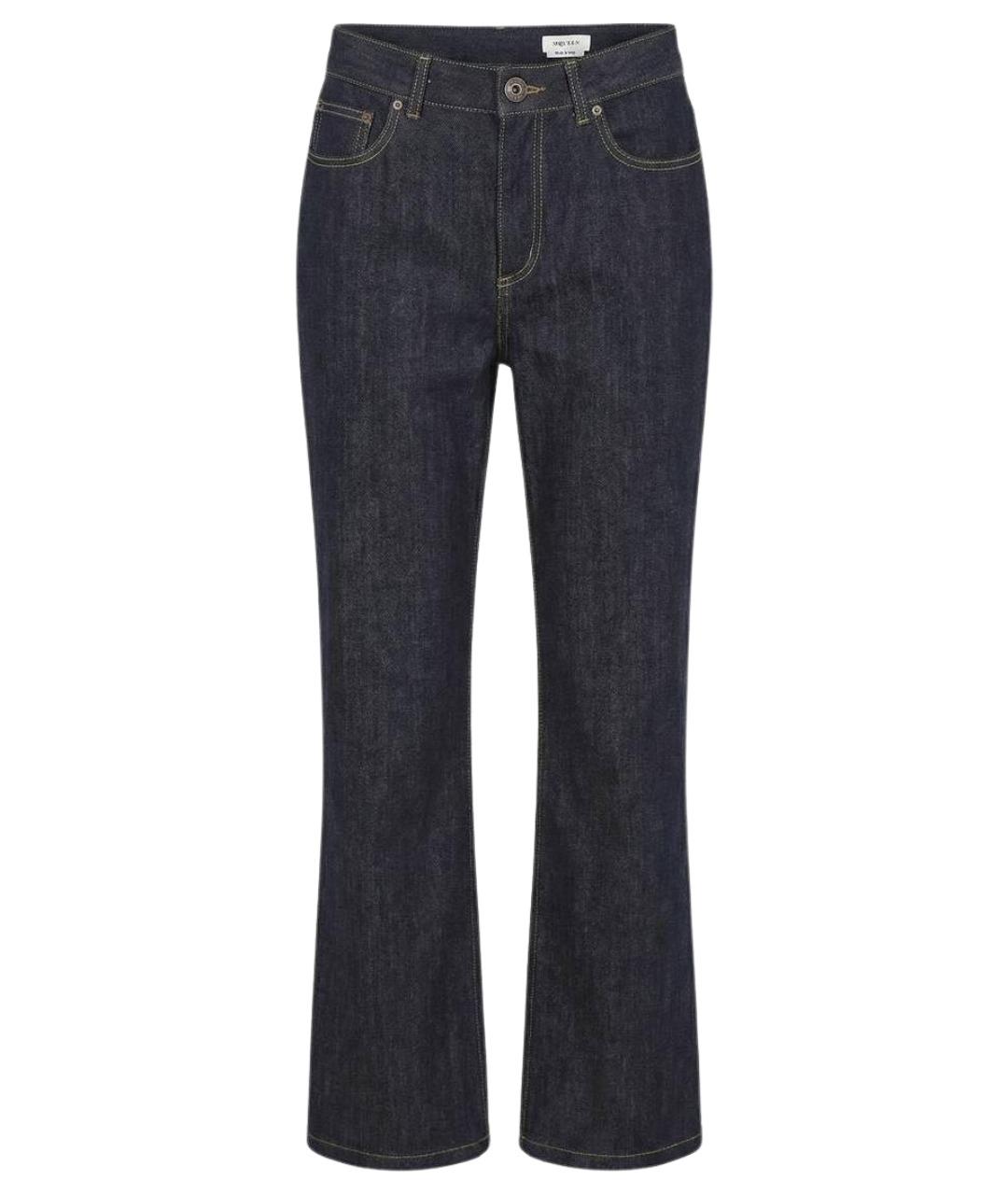 ALEXANDER MCQUEEN Темно-синие хлопковые джинсы клеш, фото 1