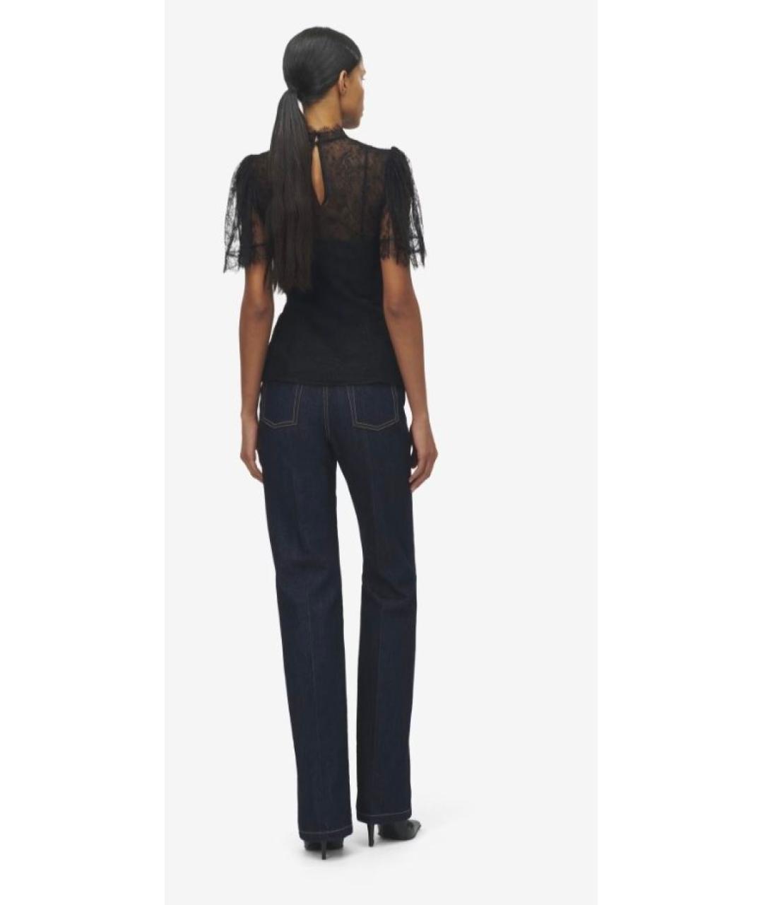 ALEXANDER MCQUEEN Темно-синие хлопковые джинсы клеш, фото 9