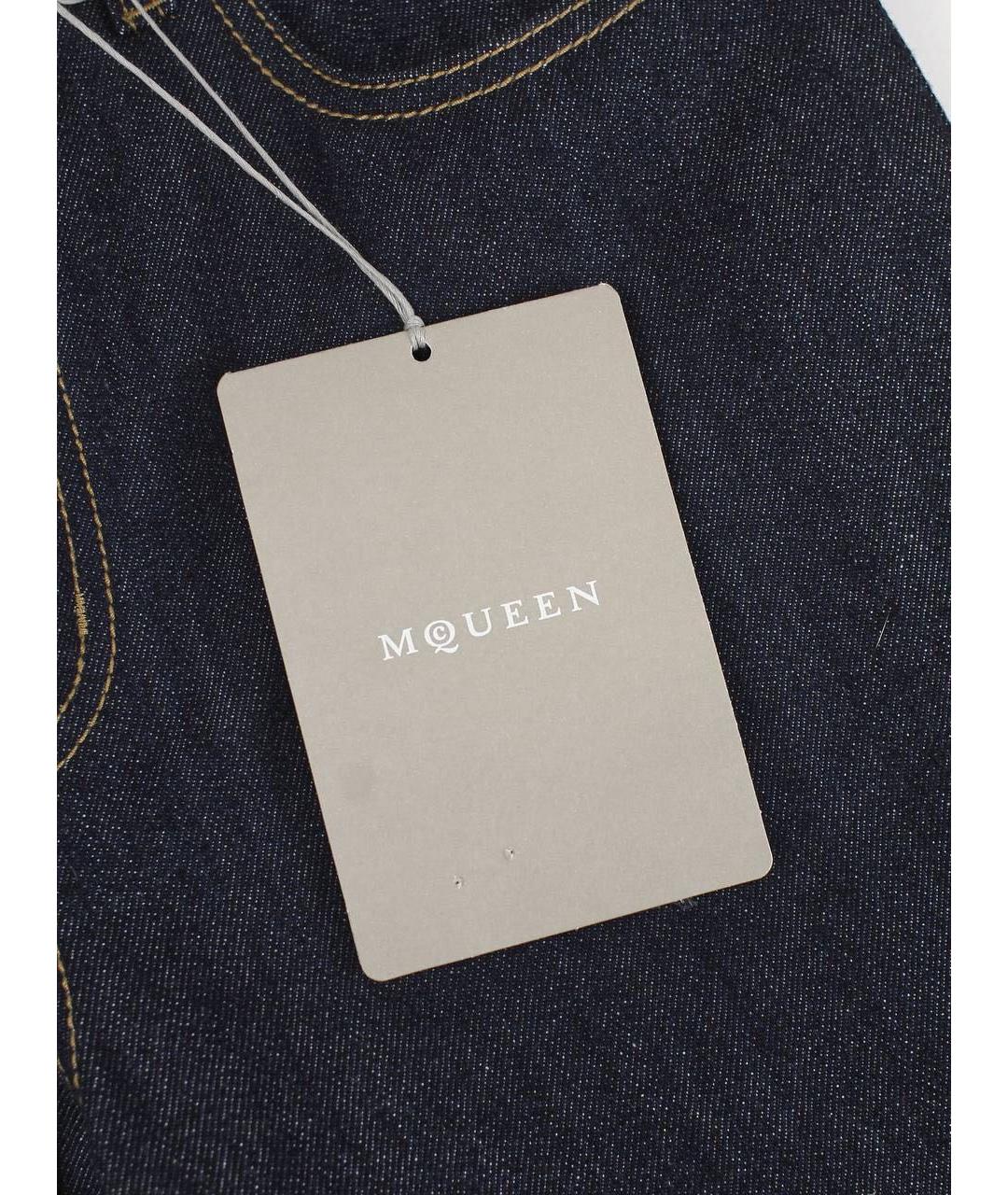 ALEXANDER MCQUEEN Темно-синие хлопковые джинсы клеш, фото 7