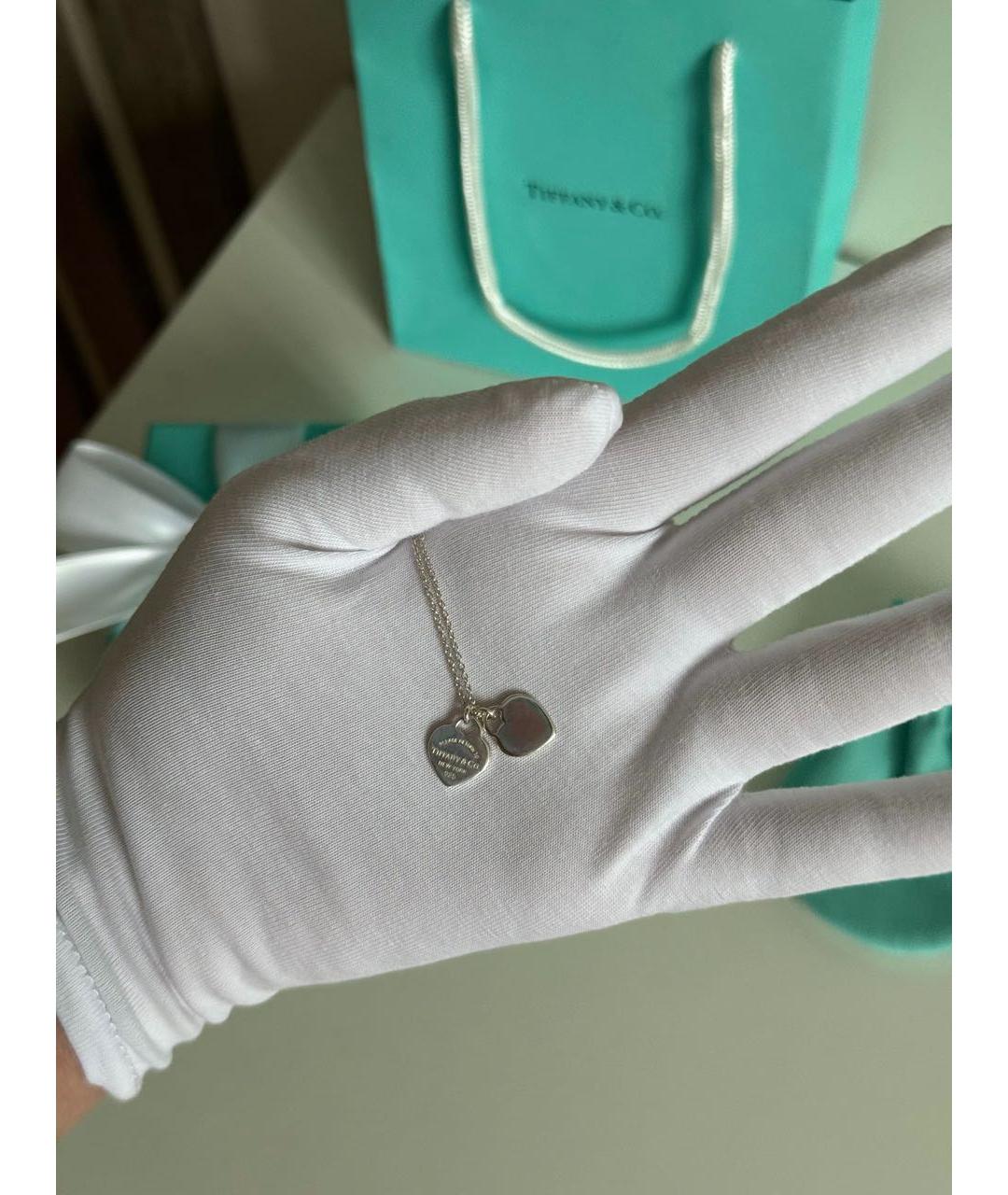 TIFFANY&CO Голубая серебряная подвеска, фото 5