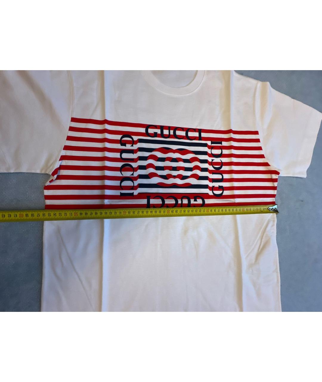 GUCCI Белая хлопковая футболка, фото 4
