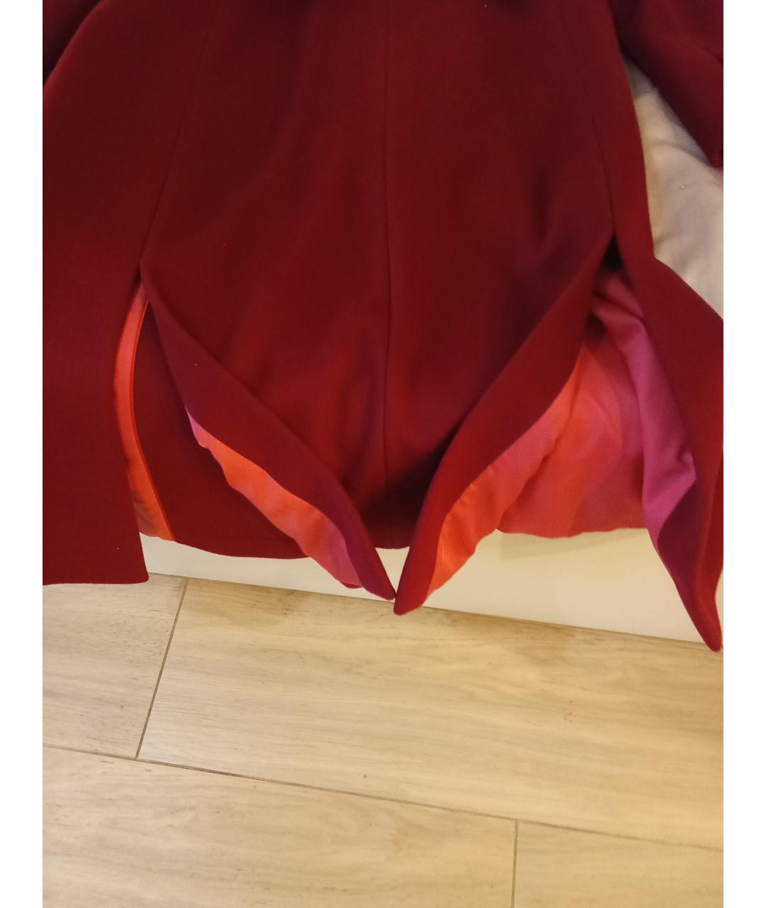 MAX&CO Бордовое шерстяное пальто, фото 5