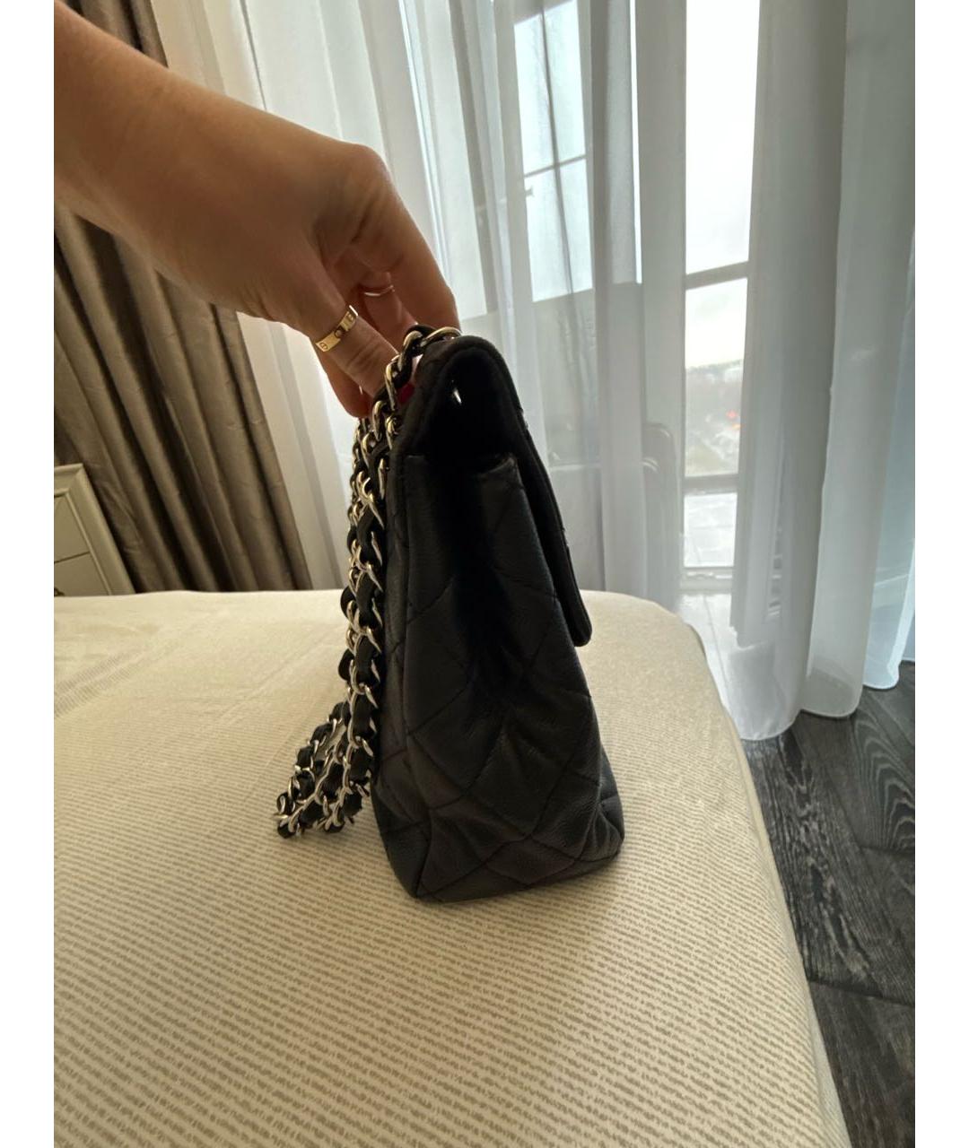 CHANEL Черная кожаная сумка через плечо, фото 3