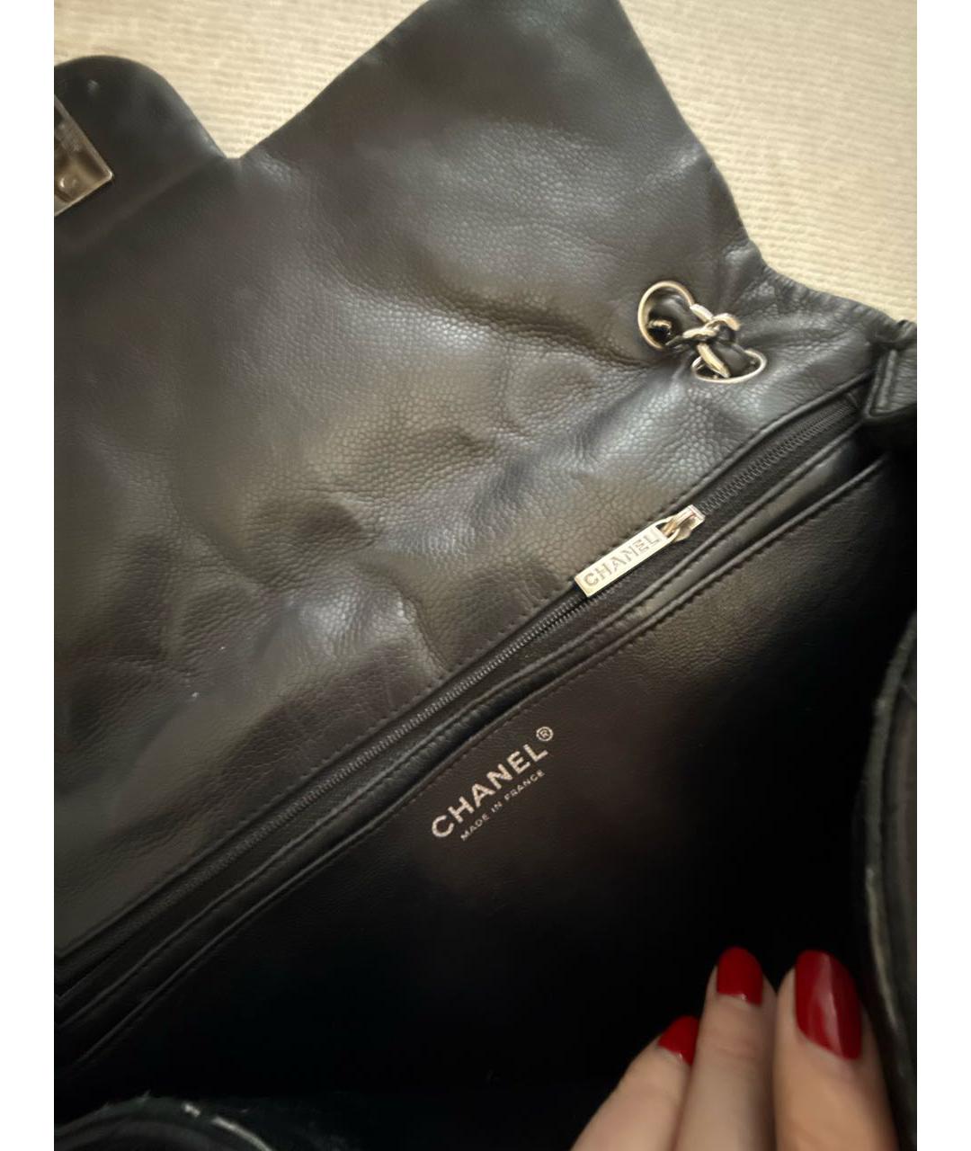 CHANEL Черная кожаная сумка через плечо, фото 6