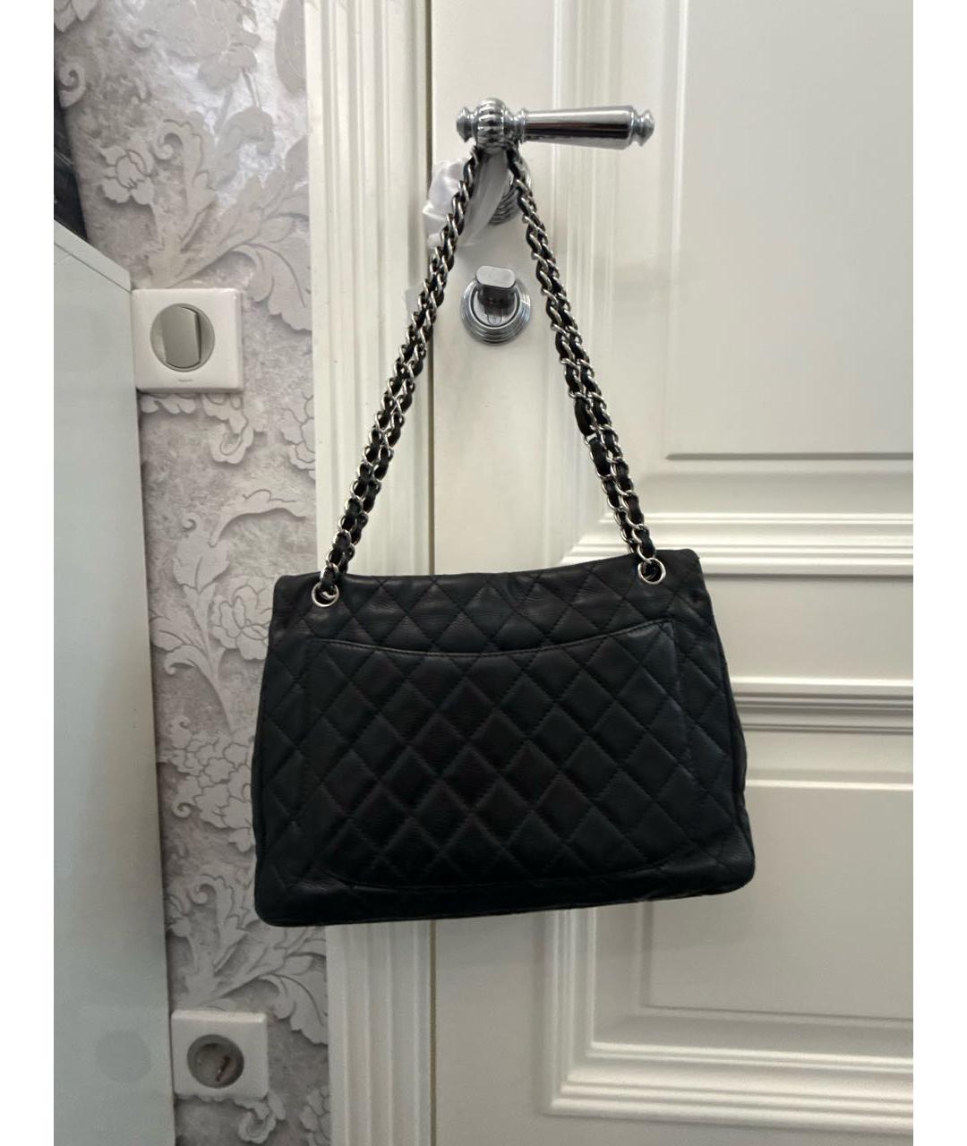 CHANEL Черная кожаная сумка через плечо, фото 2