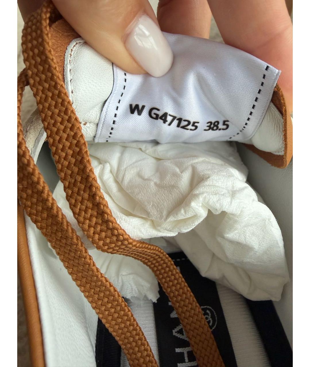 CHANEL Коричневые кожаные кроссовки, фото 4