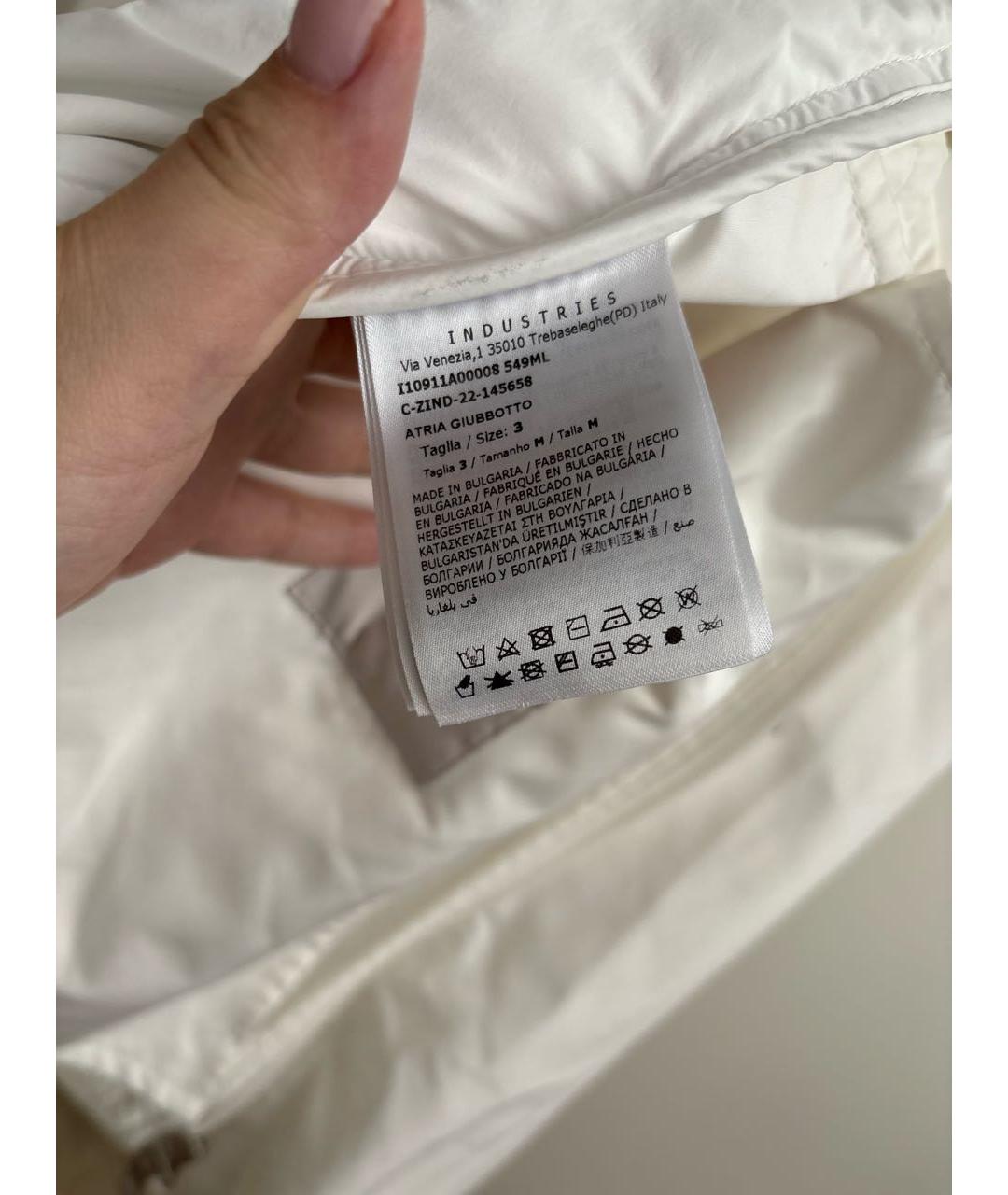 MONCLER Белая полиэстеровая куртка, фото 6