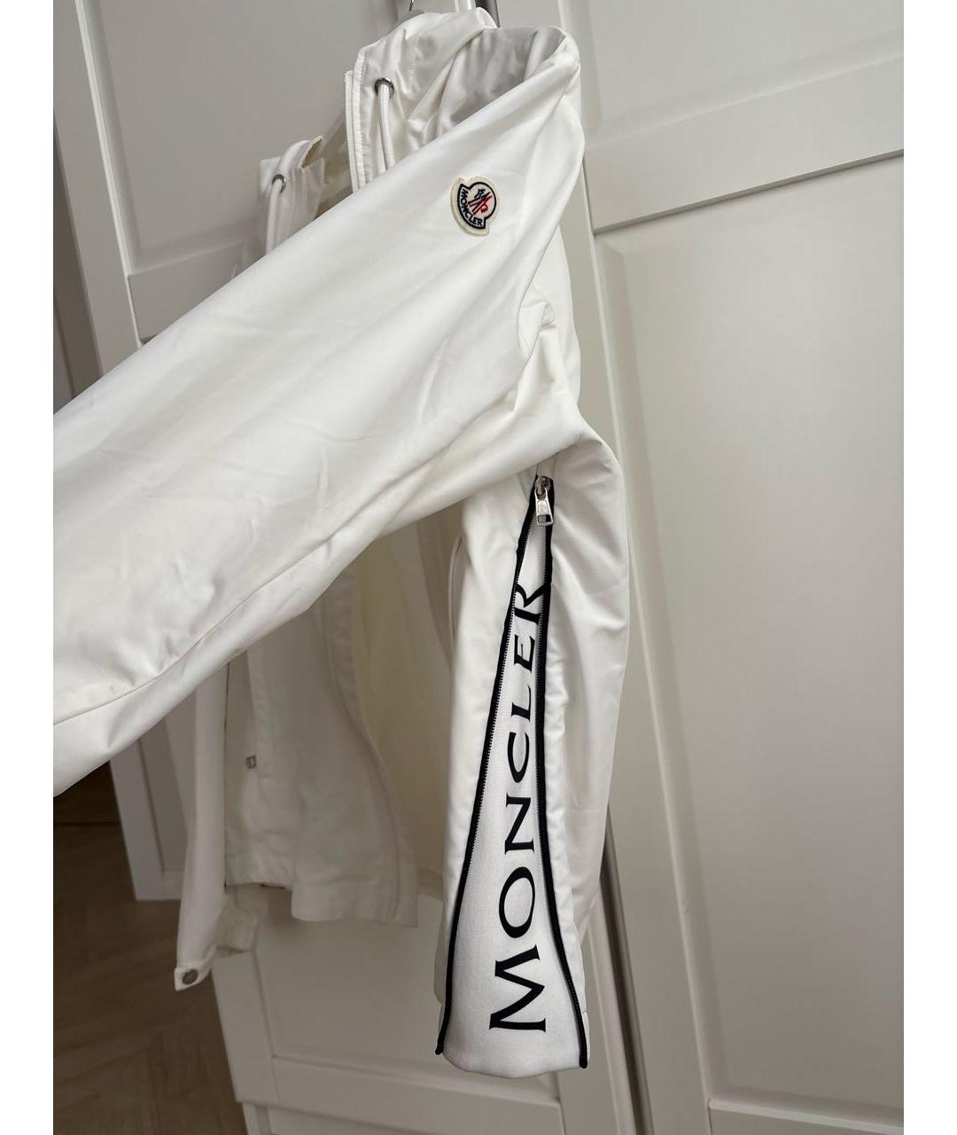 MONCLER Белая полиэстеровая куртка, фото 5