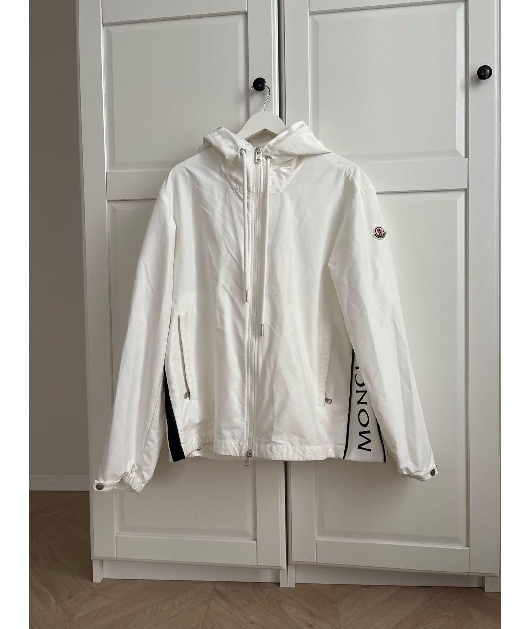 MONCLER Белая полиэстеровая куртка, фото 7