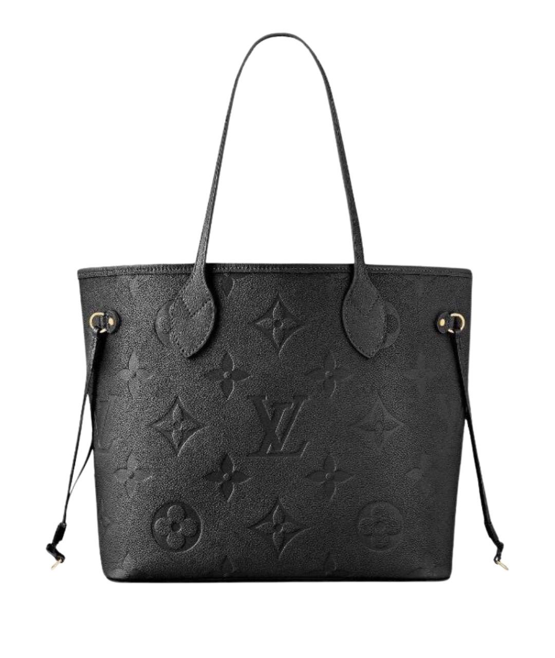 LOUIS VUITTON Черная кожаная сумка тоут, фото 1