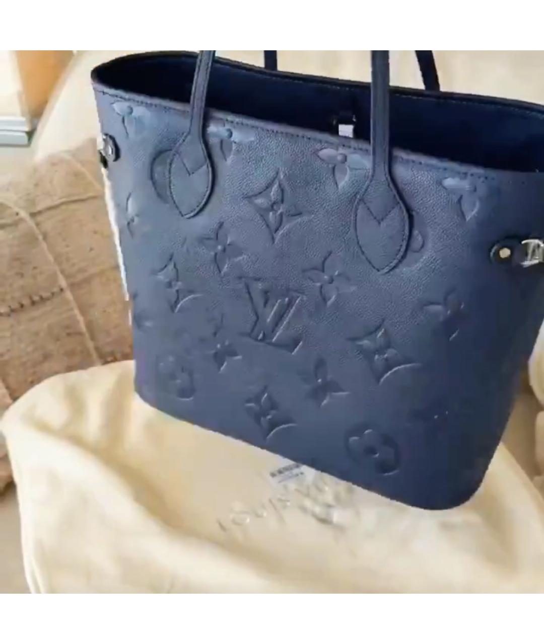 LOUIS VUITTON Черная кожаная сумка тоут, фото 3