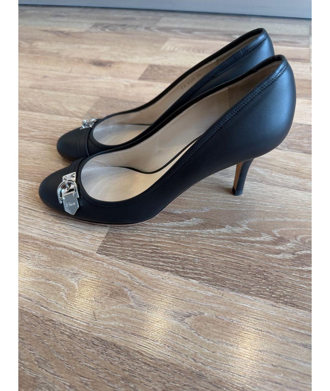 CHRISTIAN DIOR Черные кожаные туфли, фото 7