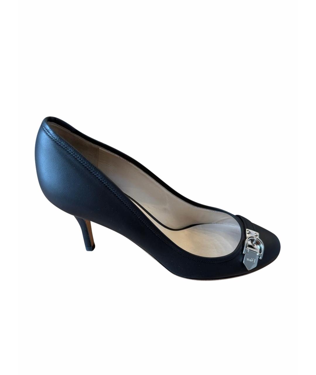 CHRISTIAN DIOR Черные кожаные туфли, фото 1