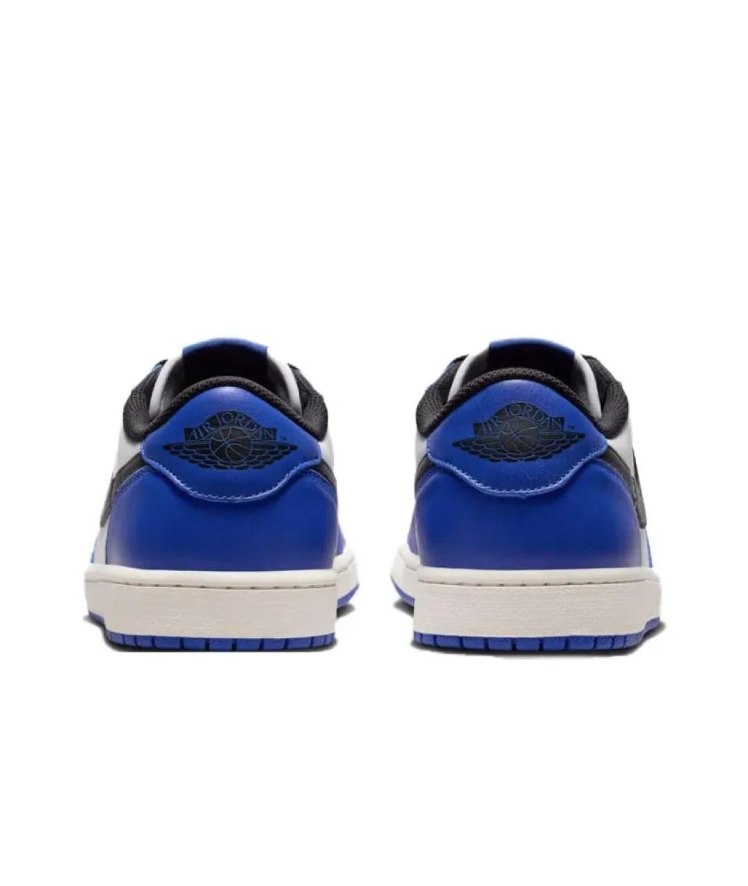 JORDAN Синие кожаные низкие кроссовки / кеды, фото 4