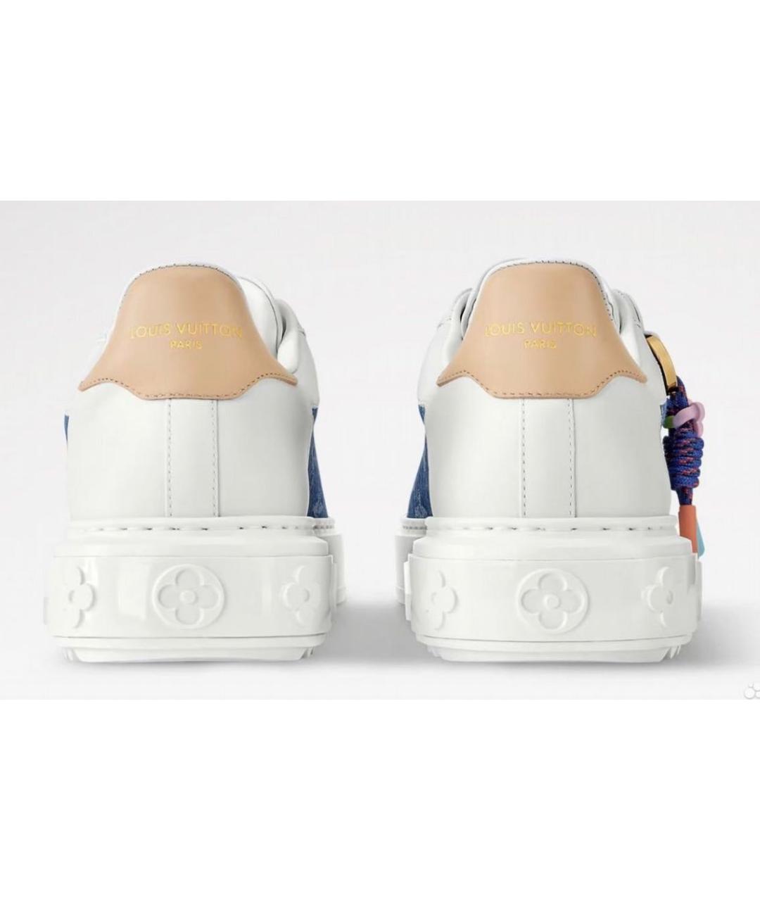 LOUIS VUITTON Белые кожаные кроссовки, фото 4