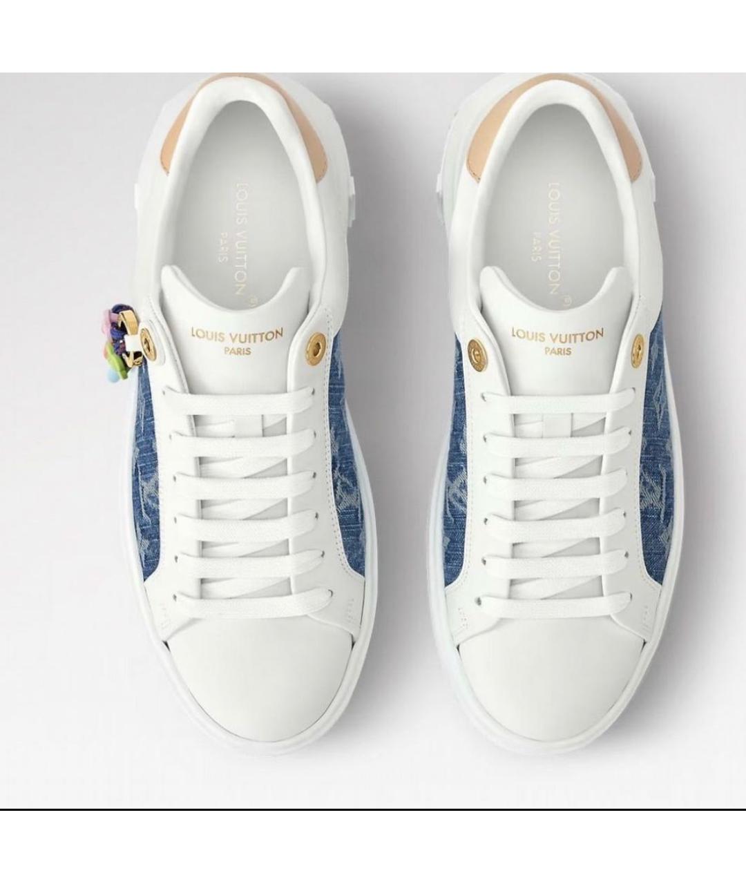 LOUIS VUITTON Белые кожаные кроссовки, фото 5