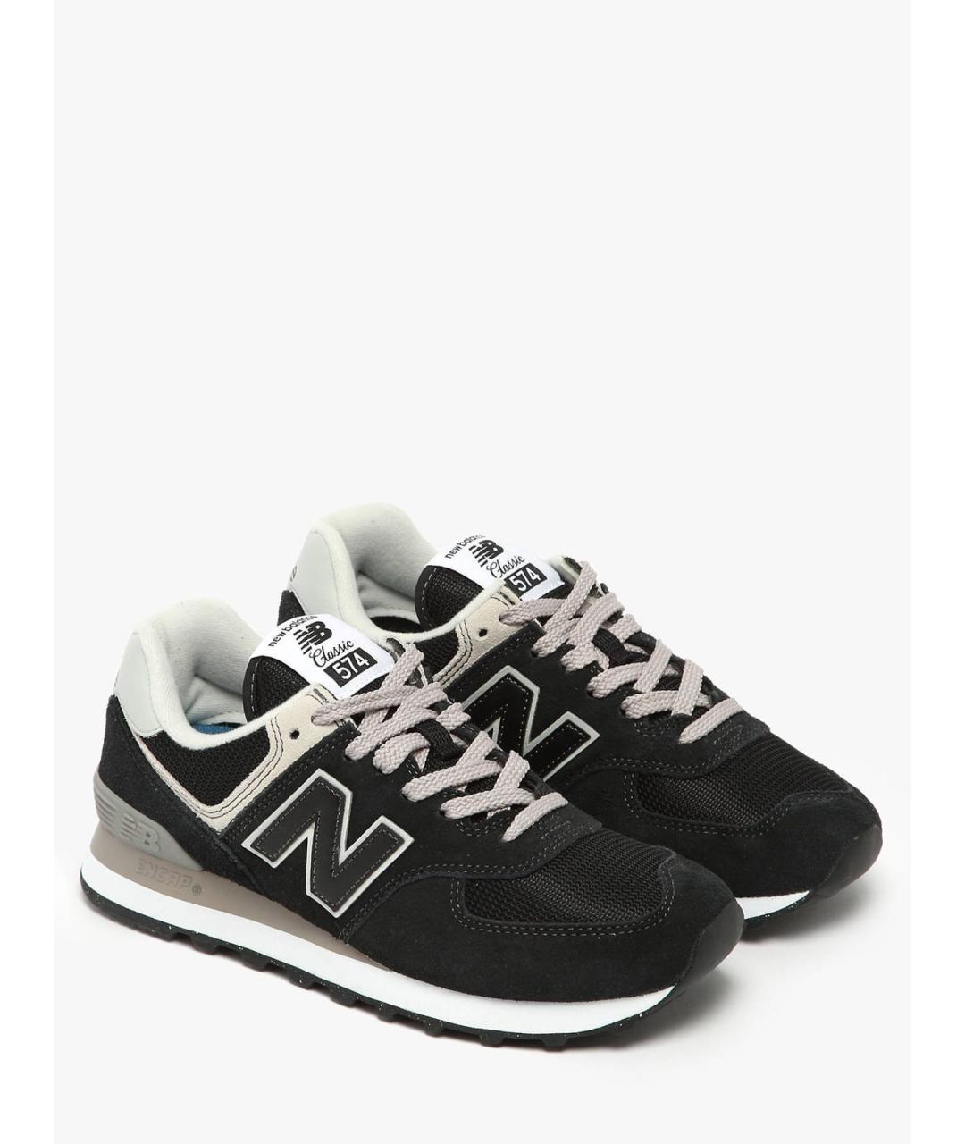 NEW BALANCE Черные замшевые низкие кроссовки / кеды, фото 2