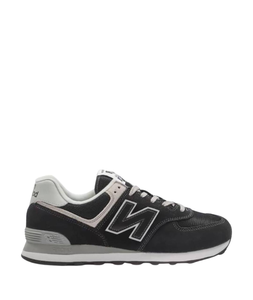 NEW BALANCE Черные замшевые низкие кроссовки / кеды, фото 1