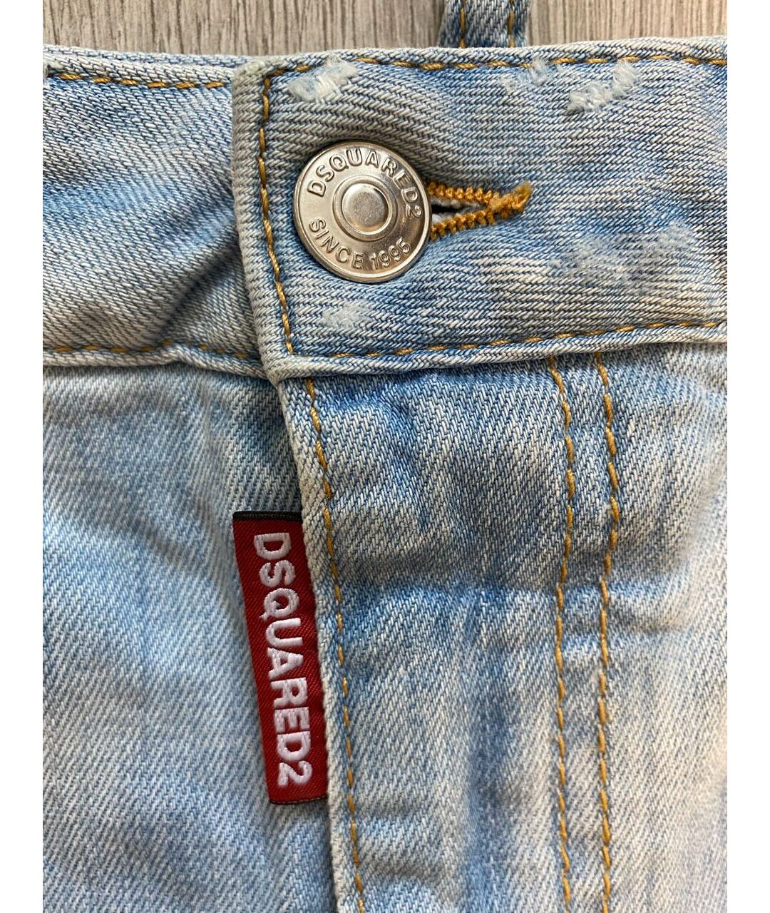 DSQUARED2 Голубая хлопковая юбка мини, фото 6