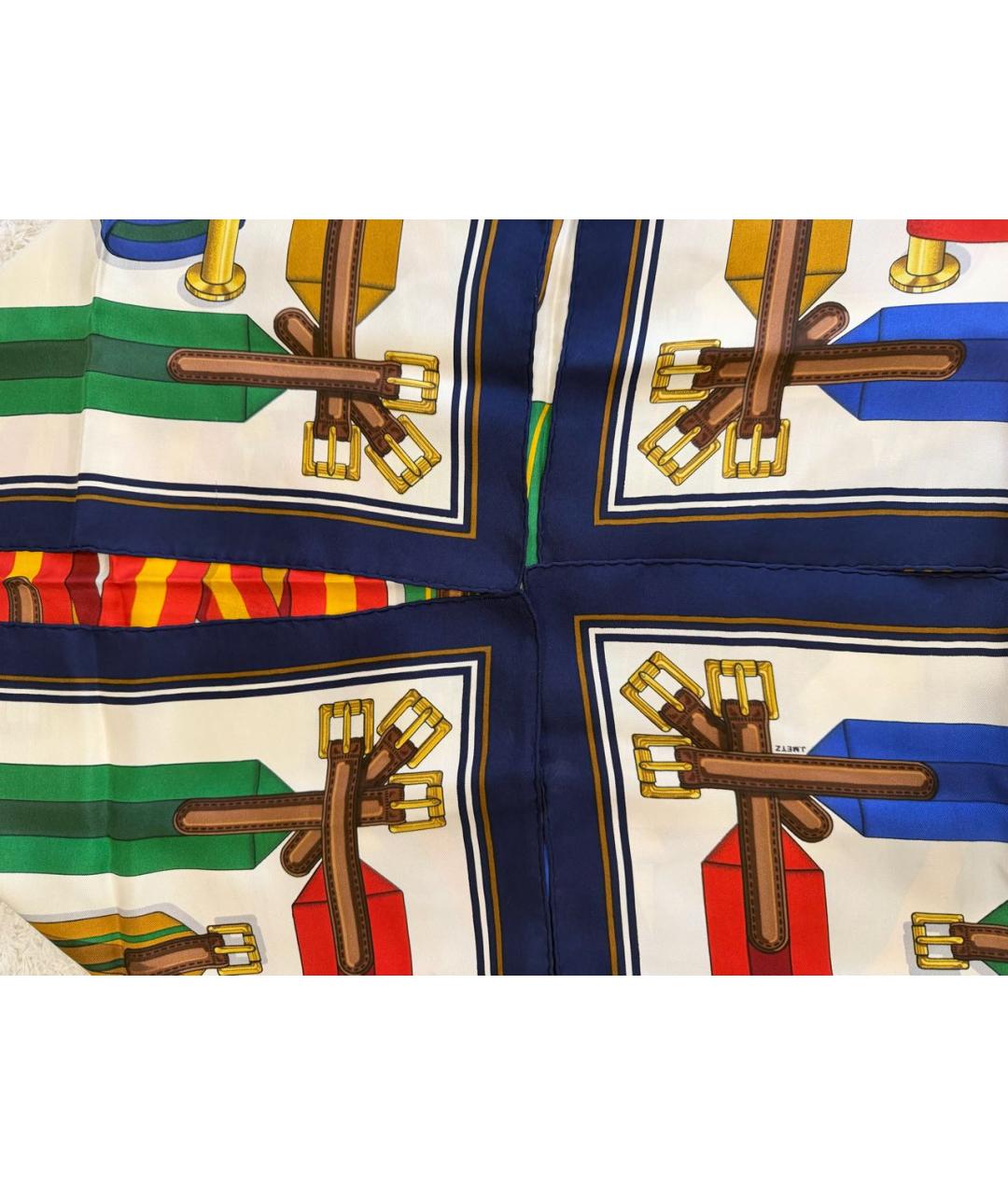 HERMES Мульти шелковый платок, фото 2