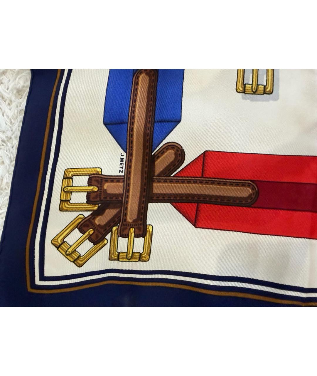 HERMES Мульти шелковый платок, фото 4