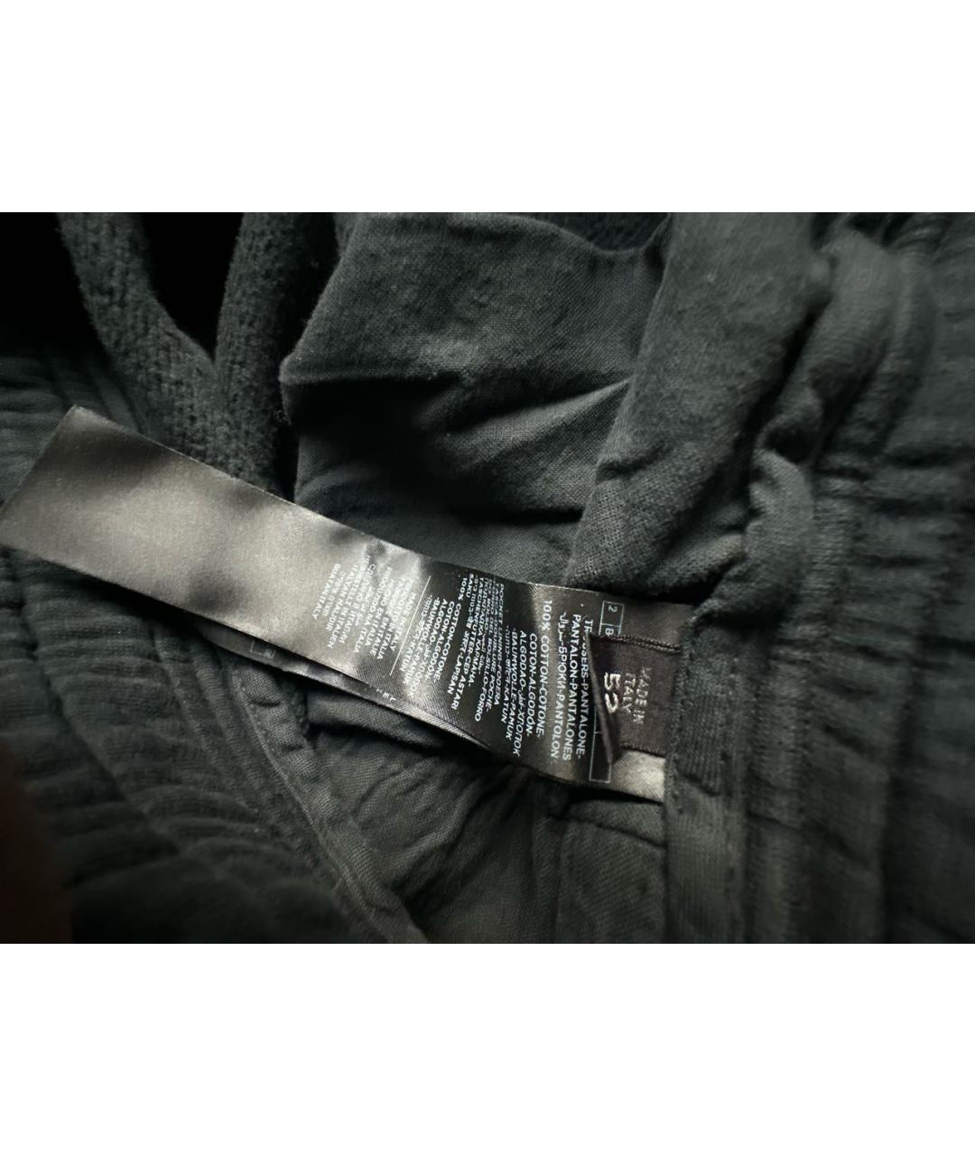 TOM FORD Черные хлопковые повседневные брюки, фото 3