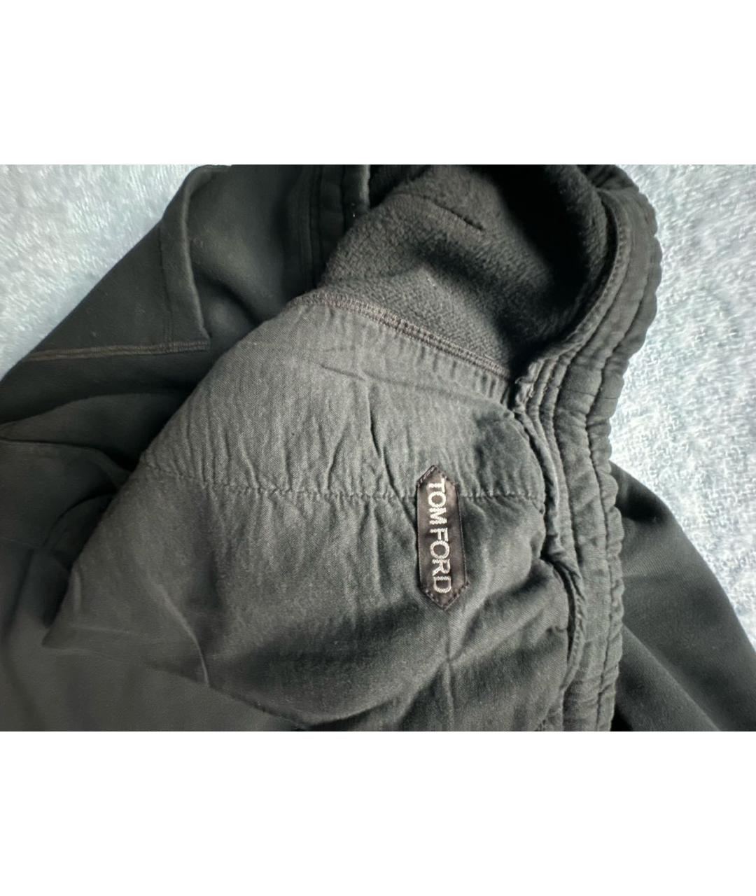 TOM FORD Черные хлопковые повседневные брюки, фото 4