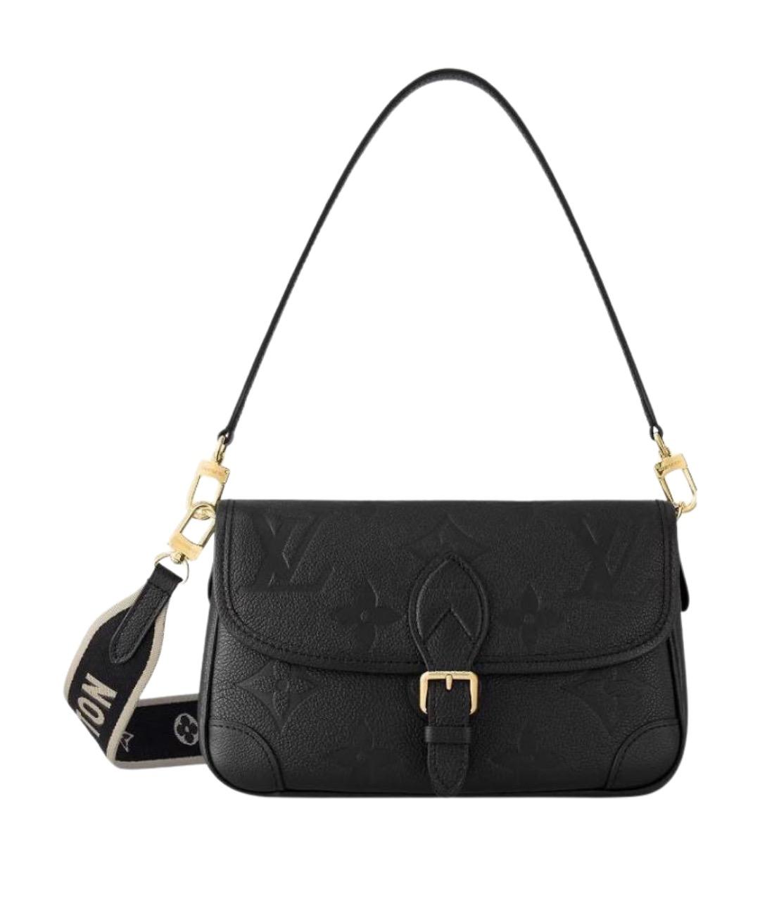 LOUIS VUITTON Черная кожаная сумка через плечо, фото 1