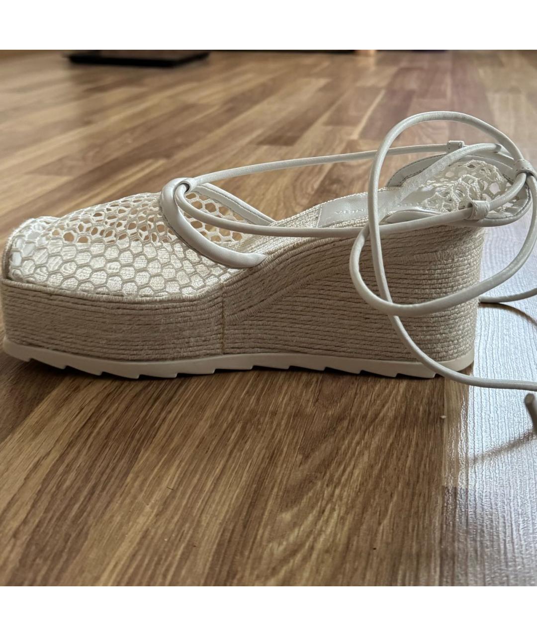 BOTTEGA VENETA Белые текстильные эспадрильи, фото 6