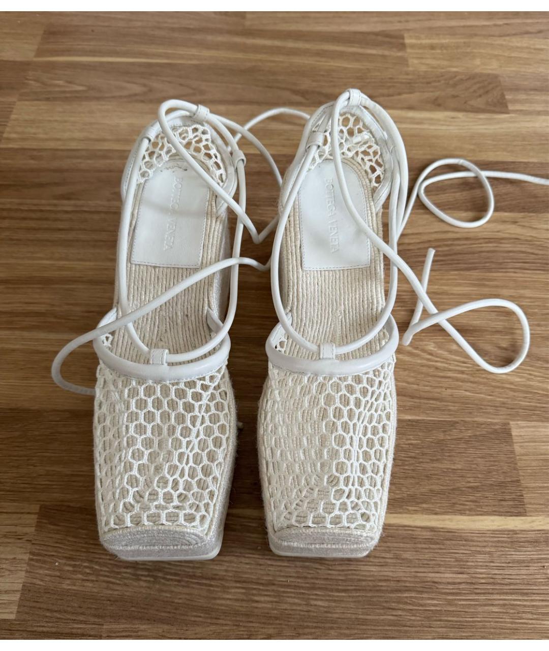 BOTTEGA VENETA Белые текстильные эспадрильи, фото 2