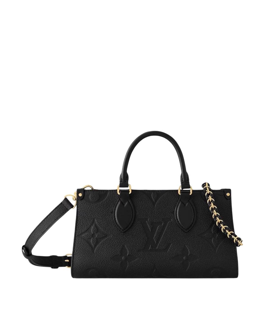 LOUIS VUITTON Черная кожаная сумка тоут, фото 1