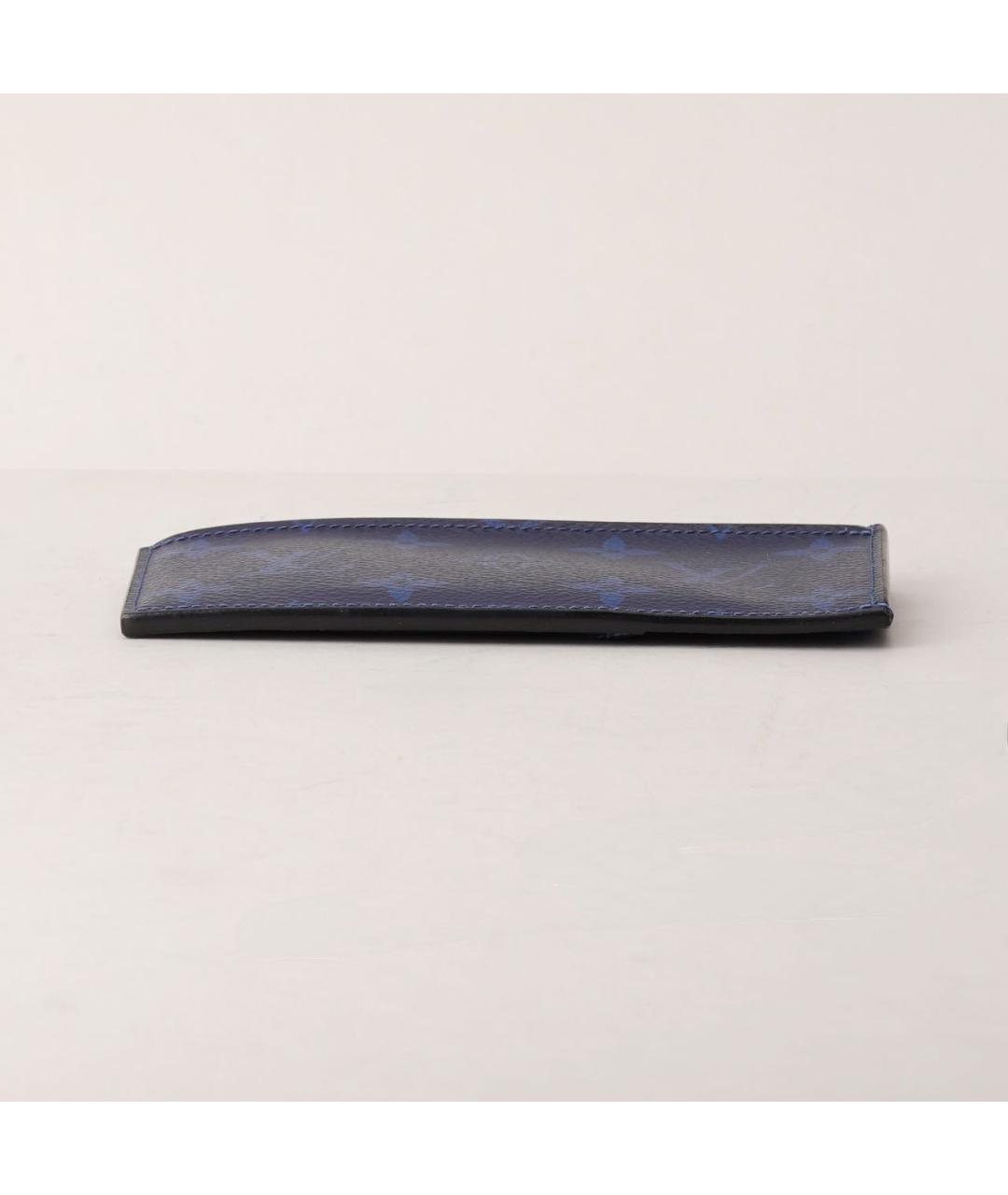 LOUIS VUITTON Синий кожаный кардхолдер, фото 4