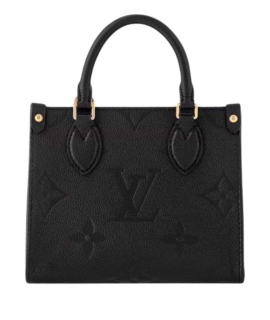 LOUIS VUITTON Черная кожаная сумка тоут, фото 1