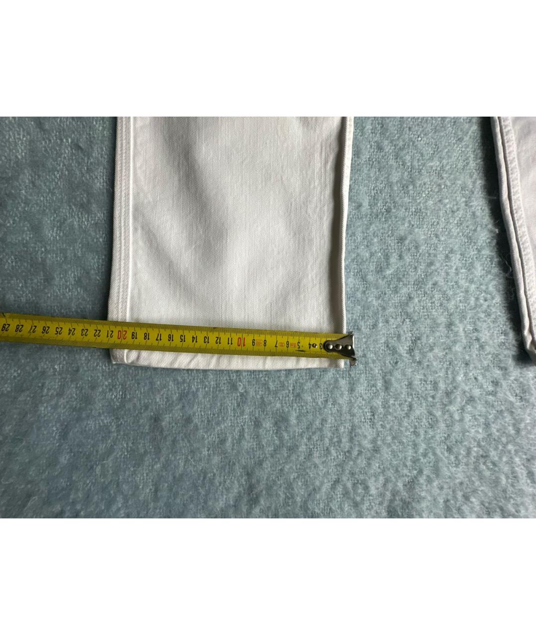 DOLCE&GABBANA Белые хлопковые прямые джинсы, фото 7