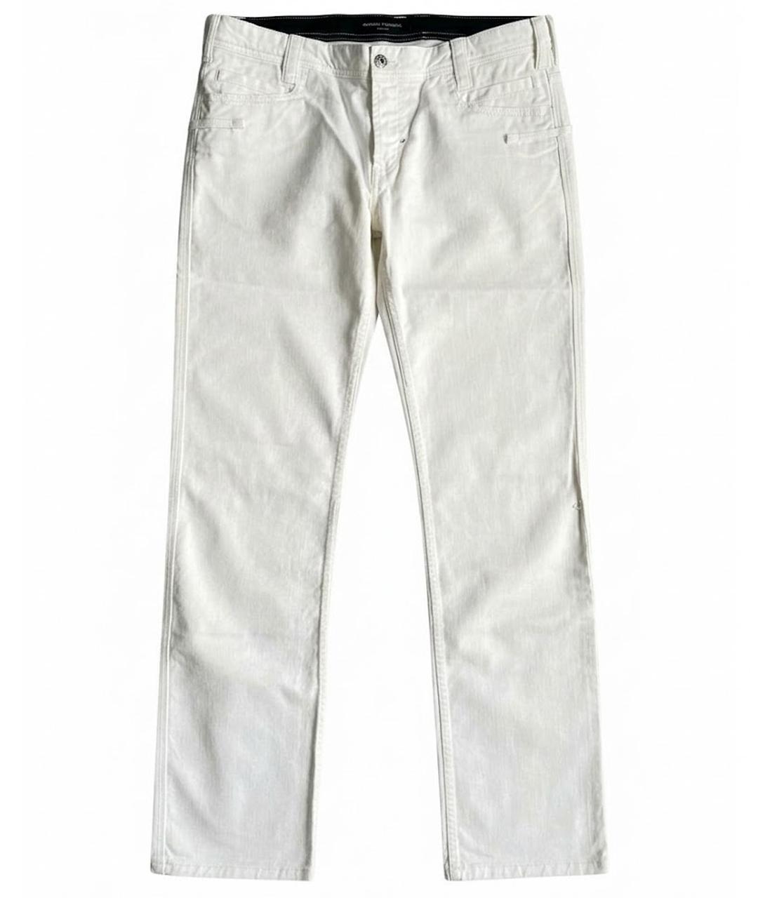 DOLCE&GABBANA Белые хлопковые прямые джинсы, фото 1