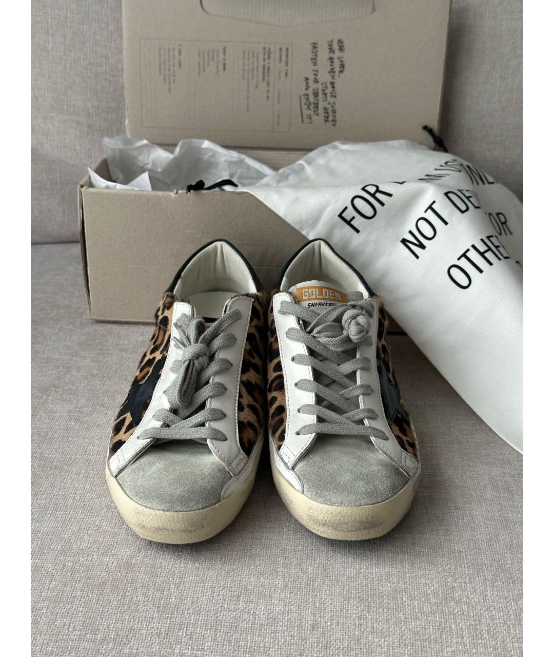 GOLDEN GOOSE DELUXE BRAND Коричневые кожаные кеды, фото 2