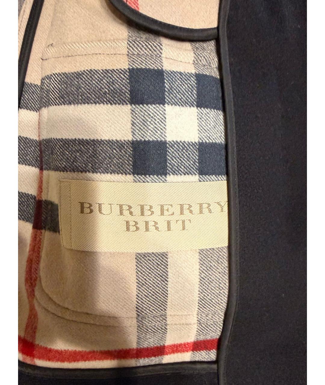 BURBERRY Черное шерстяное пальто, фото 5