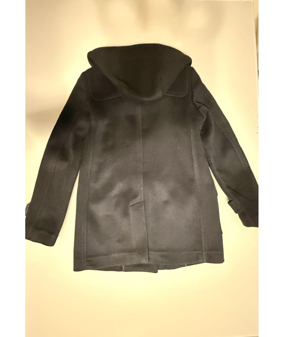 BURBERRY Черное шерстяное пальто, фото 2