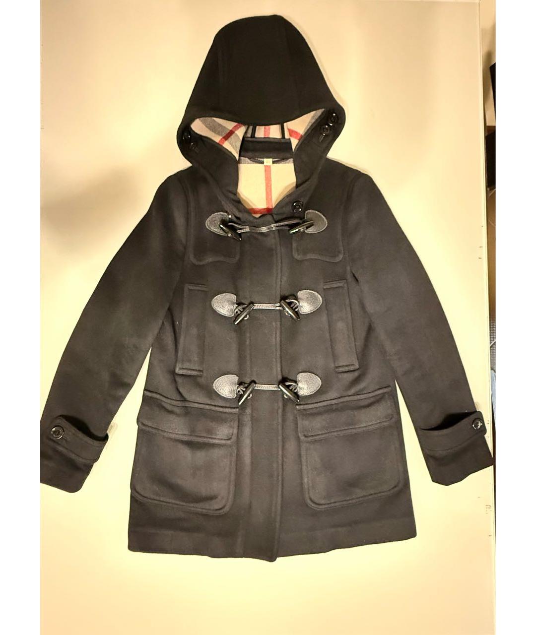 BURBERRY Черное шерстяное пальто, фото 9