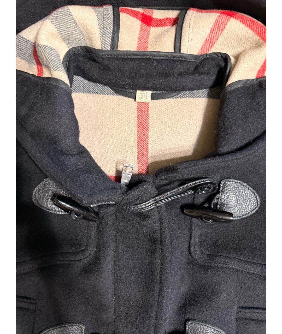 BURBERRY Черное шерстяное пальто, фото 4