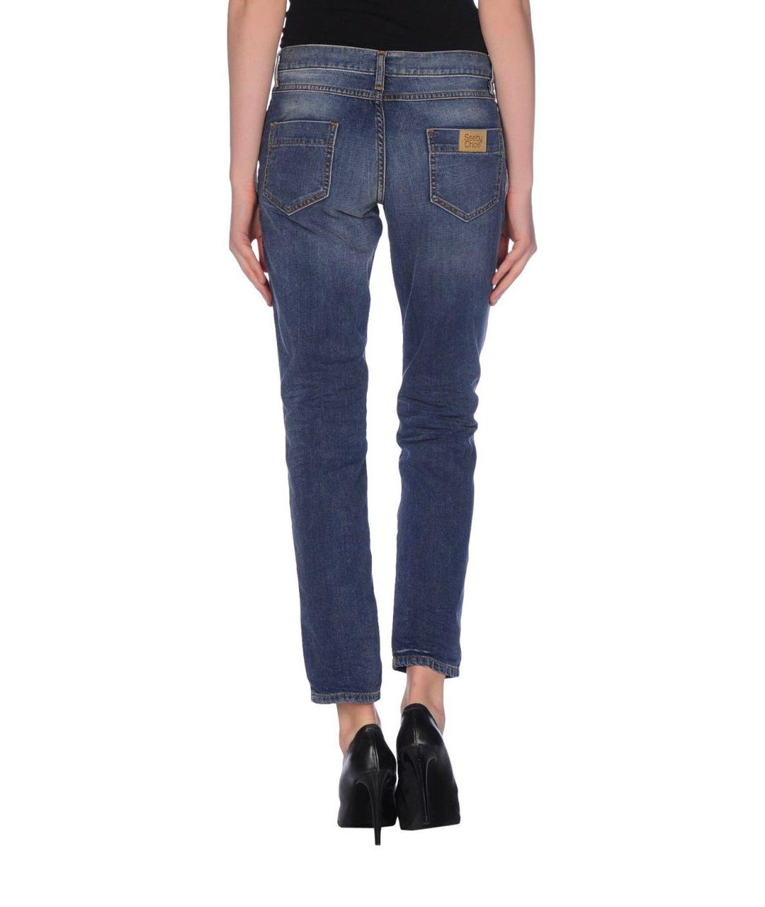 SEE BY CHLOE Синие хлопковые прямые джинсы, фото 2