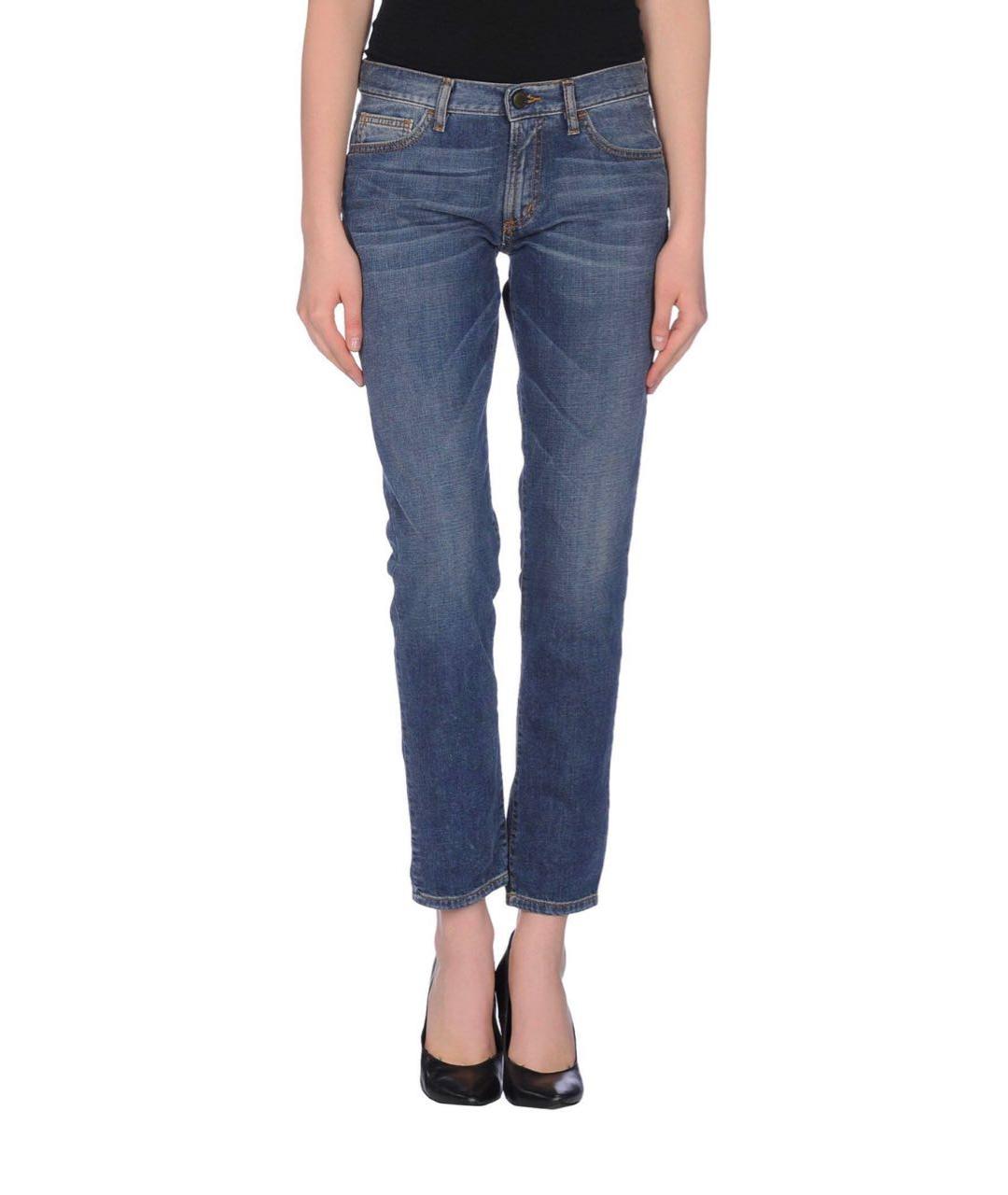 SEE BY CHLOE Синие хлопковые прямые джинсы, фото 8