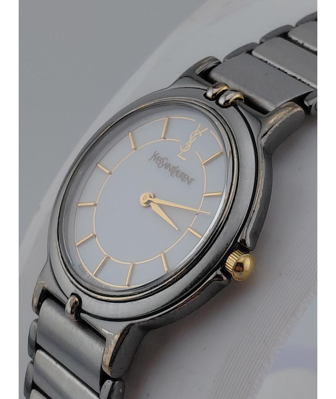 SAINT LAURENT Серебряные металлические часы, фото 3