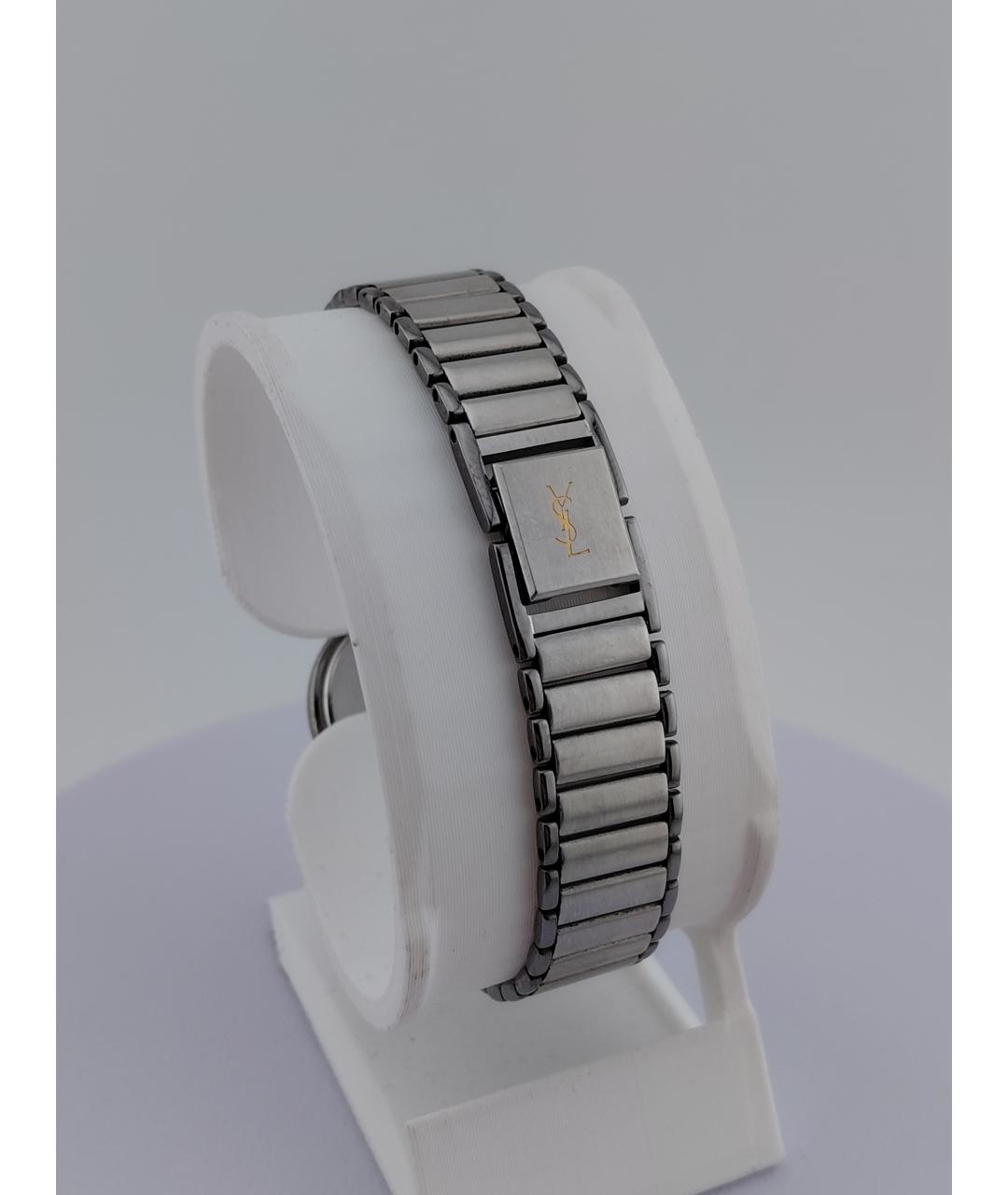 SAINT LAURENT Серебряные металлические часы, фото 5