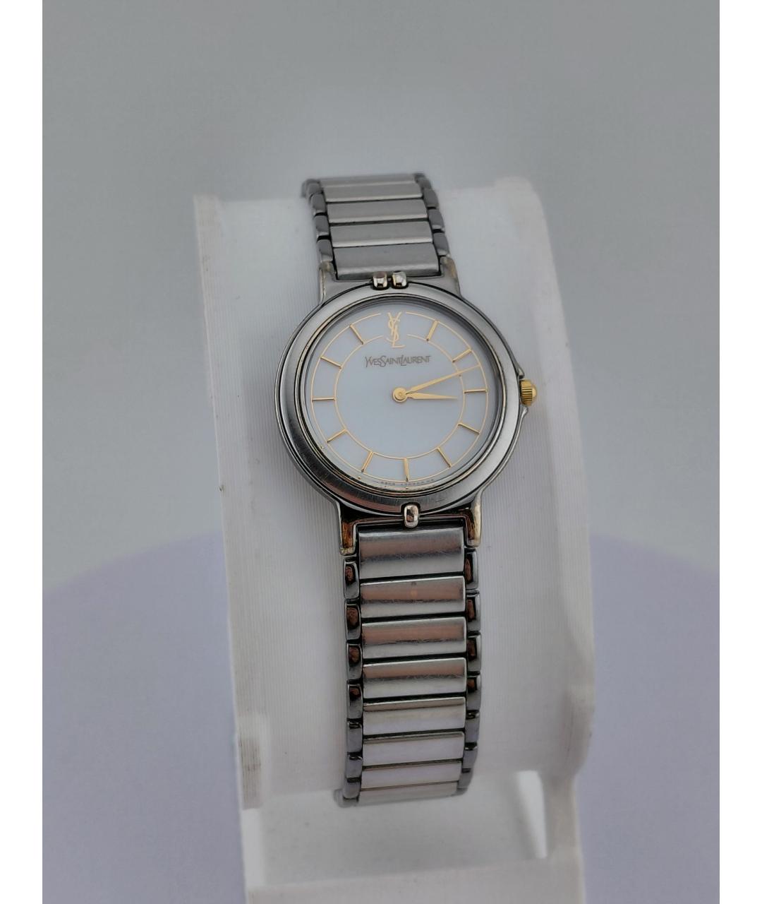 SAINT LAURENT Серебряные металлические часы, фото 10