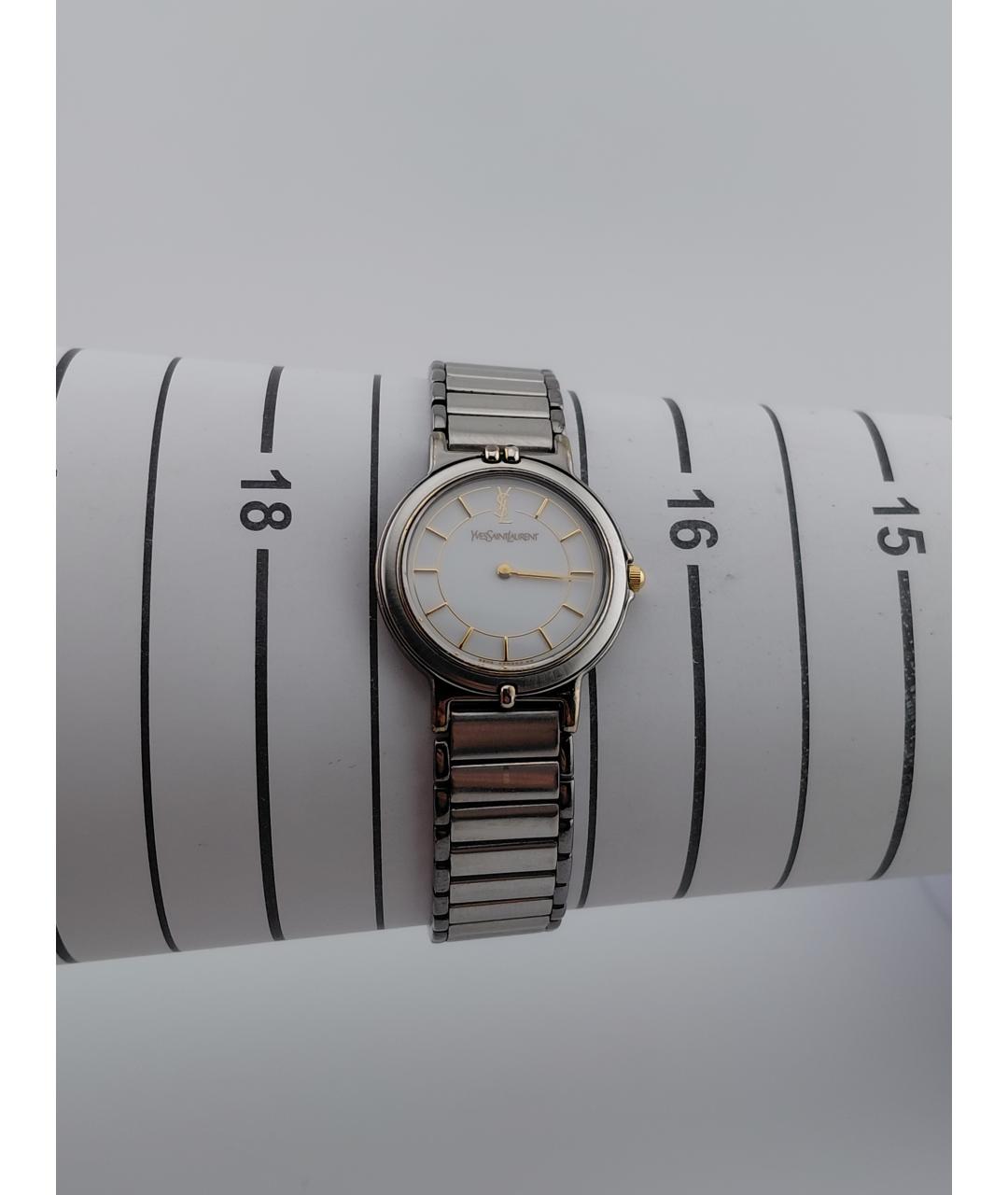 SAINT LAURENT Серебряные металлические часы, фото 6