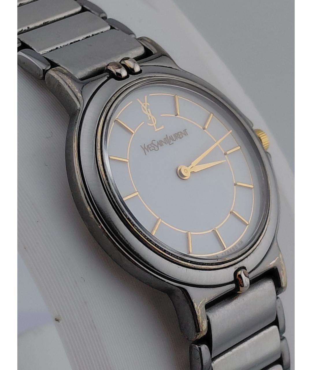 SAINT LAURENT Серебряные металлические часы, фото 4